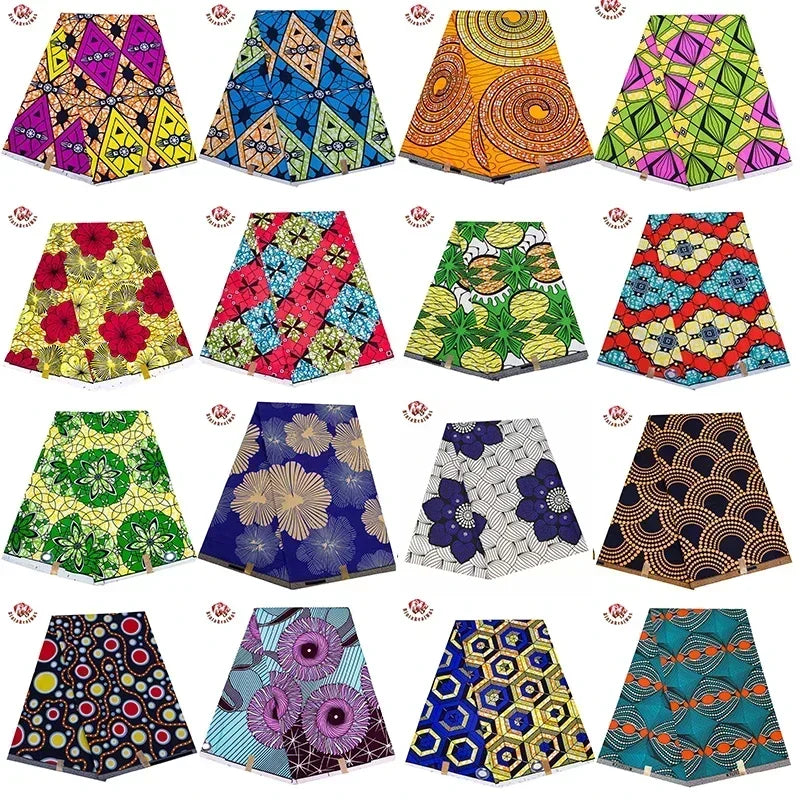 Elariah Ankara Wax Print Fabric – 6 Yards African Batik Polyester Material for Dresses, Sewing & Occasion Wear