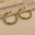 Classic Large Stainless Steel Hoop Earrings – Gold & Silver Tone, 30/40/50mm