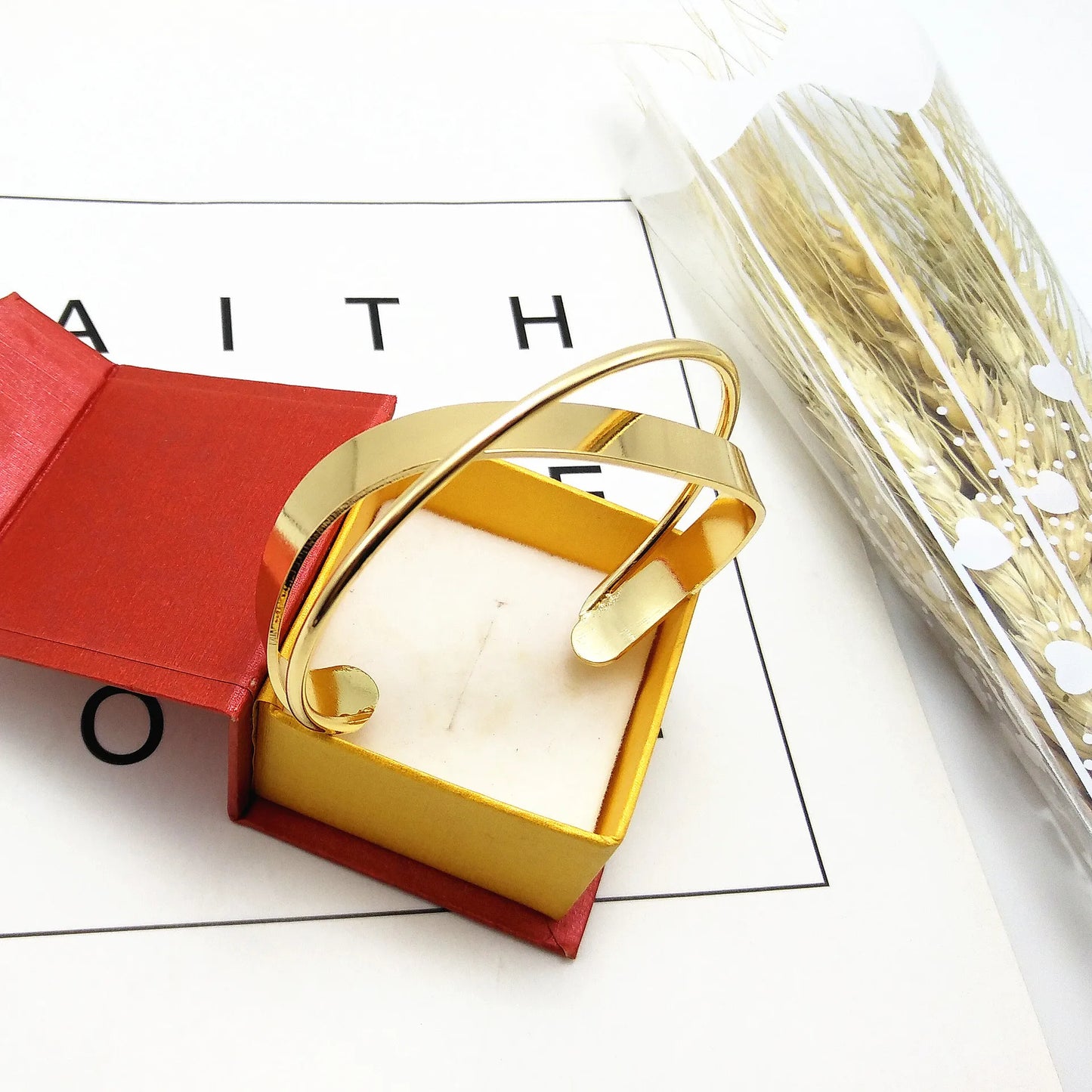 Gold Plated Mobius Stainless Steel Bracelet – Adjustable Women’s Luxury Bangle