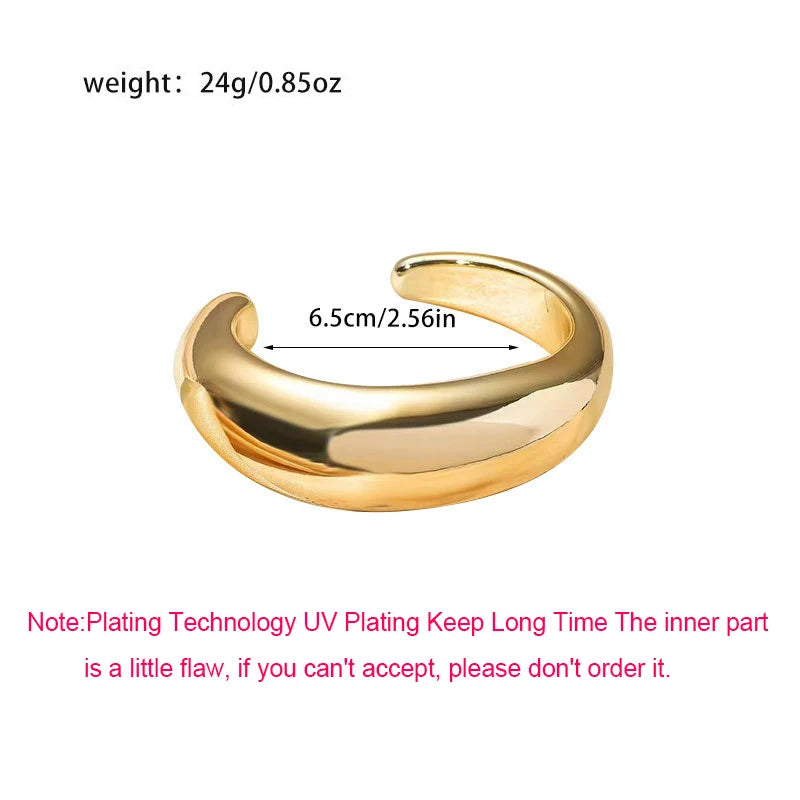 Irregular Geometric Cuff Bangle Bracelet for Women – Bold Statement Fashion Bracelet, Trendy Open Cuff Jewelry