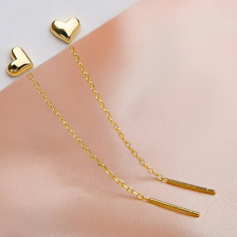 Elegant Pearl Long Tassel Drop Earrings – Fashion Metal Chain Jewelry for Women