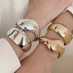 Bracelet manchette torsadé géométrique irrégulier – Bracelet vintage tendance pour femme