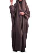 Elariah Women's Hooded Prayer Abaya with Long Khimar Hijab | Modest Islamic Prayer Garment | Loose Fit Nida Fabric