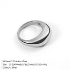 316L Stainless Steel Fashion Ring – Durable, Non-Fading Band for Women