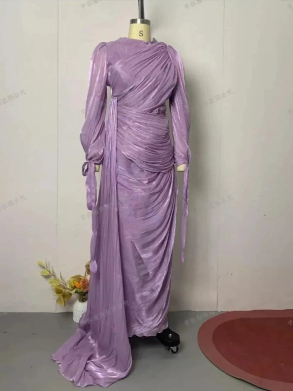 Robe maxi caftan soyeuse et modeste Elariah pour femmes – Abaya musulmane à manches longues, Jalabiya, tenue décontractée et de soirée