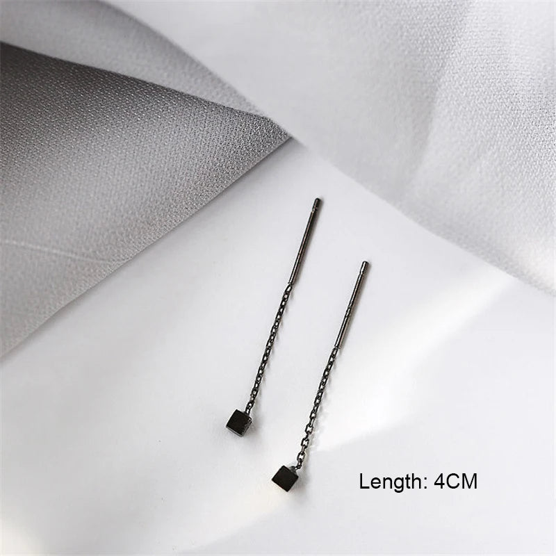 Elegant Pearl Long Tassel Drop Earrings – Fashion Metal Chain Jewelry for Women