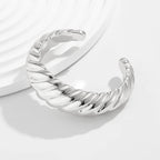 Irregular Geometric Cuff Bangle Bracelet for Women – Bold Statement Fashion Bracelet, Trendy Open Cuff Jewelry