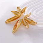 Large Textured Metal Flower Stud Earrings – Bold Statement Jewelry for Women