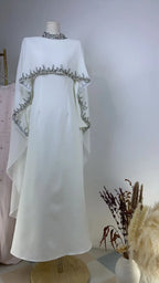 Elariah Embroidered Modest Abaya Dress for Women – Elegant Long Sleeve Kaftan Maxi Dress for Eid, Ramadan & Special Occasions