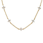 18K Gold Plated Four-Leaf Clover Necklace for Women – Stainless Steel with Zircon Detailing | Luxury Jewelry Gift