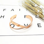 Gold Plated Mobius Stainless Steel Bracelet – Adjustable Women’s Luxury Bangle