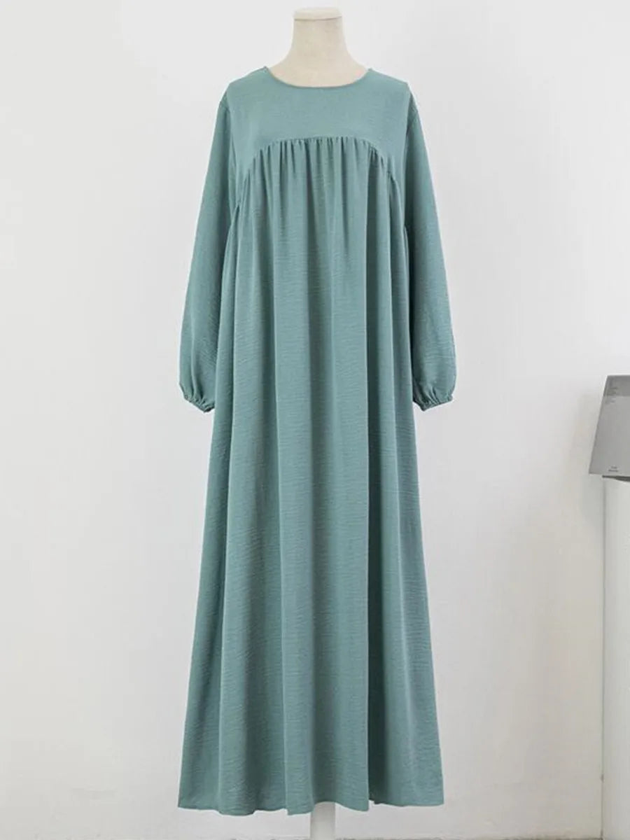 Elariah Luxury Modest Abaya Dress – Solid Color Dubai Kaftan Robe for Women | Elegant Islamic Ramadan & Occasion Wear