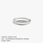 316L Stainless Steel Fashion Ring – Durable, Non-Fading Band for Women