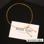 Gold Stainless Steel Cuban Curb Chain Anklet for Women – Adjustable Trendy Beach Anklet Bracelet