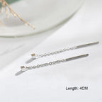 Elegant Pearl Long Tassel Drop Earrings – Fashion Metal Chain Jewelry for Women
