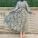 Elariah Luxury Chiffon Abaya Dress – Elegant Floral Modest Maxi Dress for Women (Summer Ramadan Occasion Wear)