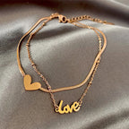 Gold Stainless Steel Cuban Curb Chain Anklet for Women – Adjustable Trendy Beach Anklet Bracelet