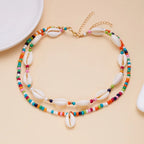 Bohemian Beach Shell Necklace – Seashell & Starfish Pendant Choker for Women
