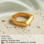 316L Stainless Steel Fashion Ring – Durable, Non-Fading Band for Women