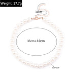 Classic Imitation Pearl Beaded Choker Necklace for Women – Elegant Bridal & Wedding Pearl Collar Necklace