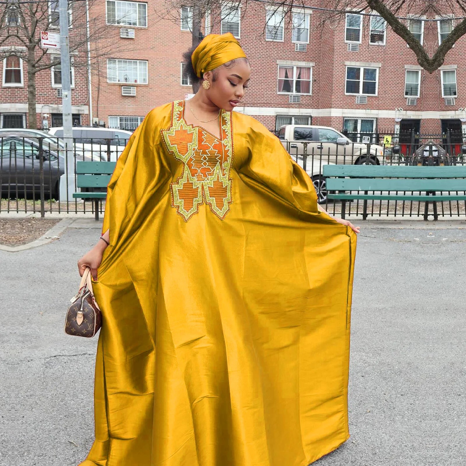 Elegant Embroidered African Abaya Dress – Plus Size Dashiki Boubou for Women | Party & Church Wear