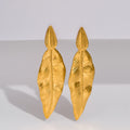 Elegant Leaf Drop Earrings for Women – 18K Gold Plated Stainless Steel, Hypoallergenic