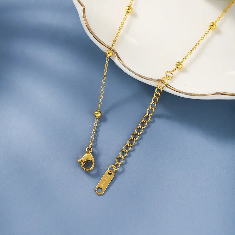 Gold Stainless Steel Cuban Curb Chain Anklet for Women – Adjustable Trendy Beach Anklet Bracelet