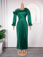 Plus Size Ankara Maxi Dress – Elegant African Dashiki Evening Gown for Weddings & Parties (L–3XL)