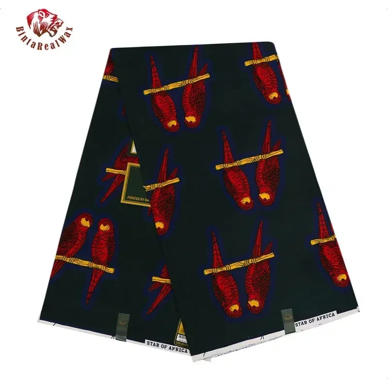 Elariah Ankara Wax Print Fabric – 6 Yards African Batik Polyester Material for Dresses, Sewing & Occasion Wear
