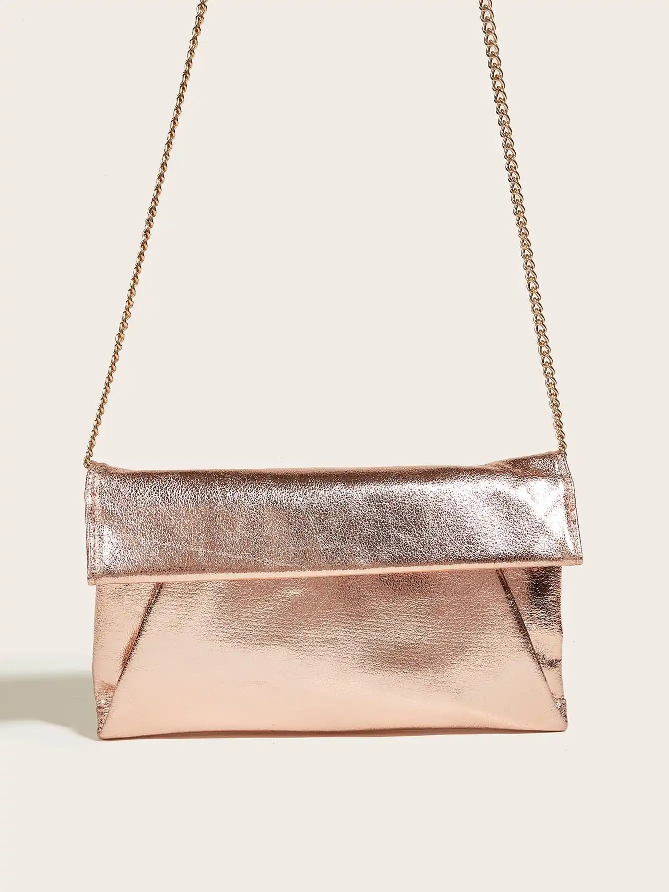 Elariah Women's Sparkle Envelope Clutch Bag – PU Leather Evening Handbag with Shoulder Chain for Weddings, Parties & Special Occasions