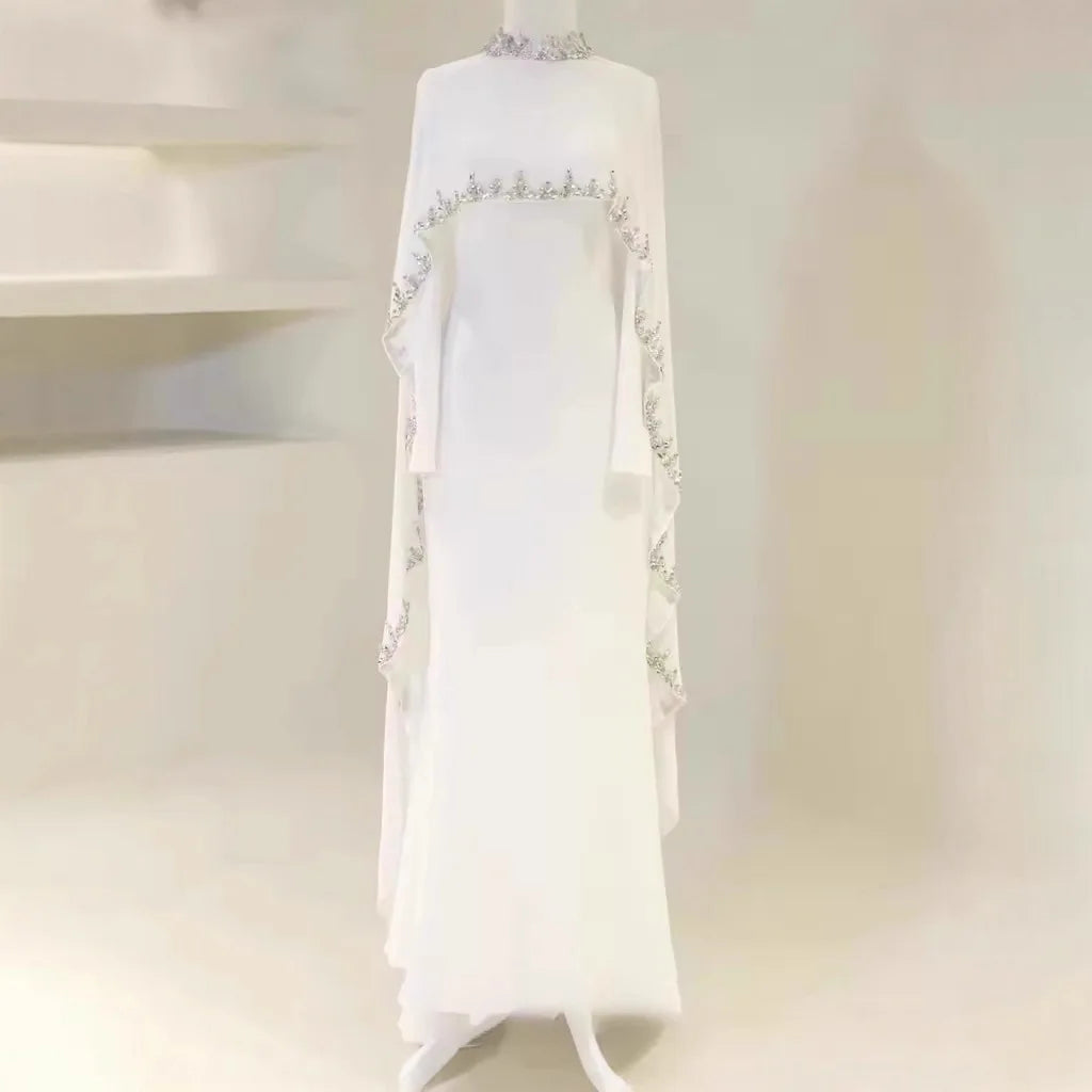 Elariah Embroidered Modest Abaya Dress for Women – Elegant Long Sleeve Kaftan Maxi Dress for Eid, Ramadan & Special Occasions