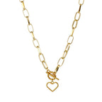 Stainless Steel Thick Chain Necklace – Unisex Punk Choker Jewelry for Women & Men