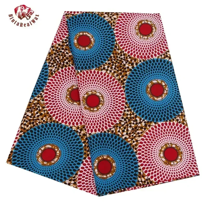 Elariah Ankara Wax Print Fabric – 6 Yards African Batik Polyester Material for Dresses, Sewing & Occasion Wear