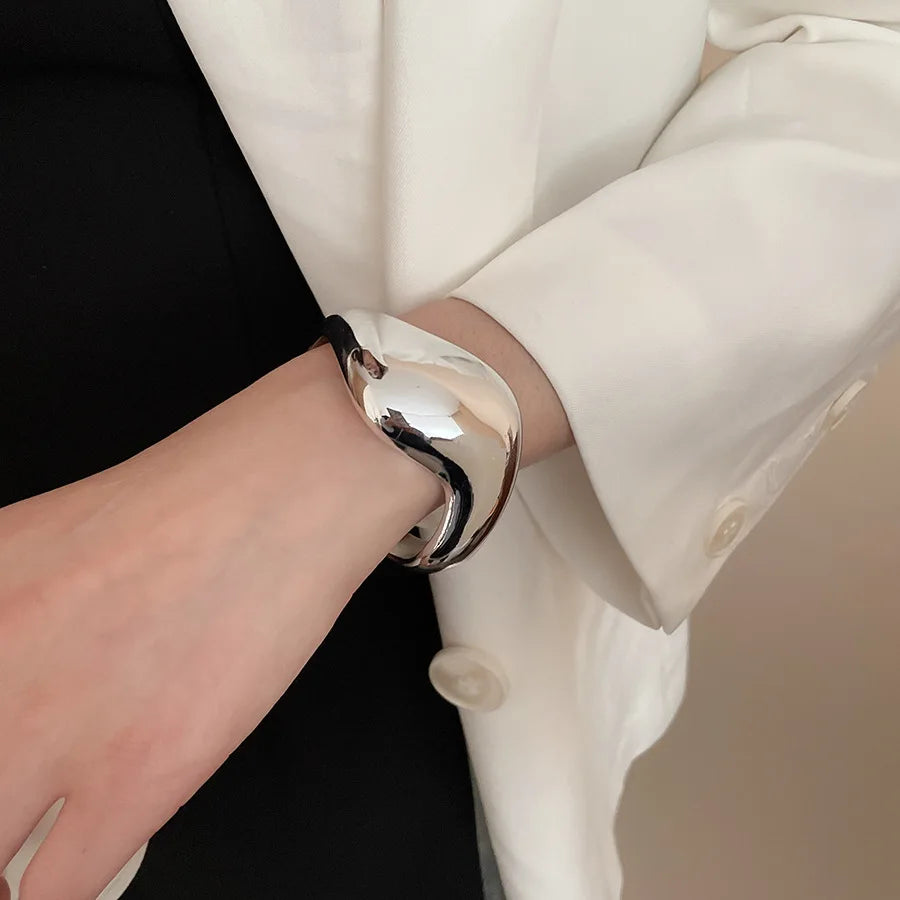 Bracelet manchette torsadé géométrique irrégulier – Bracelet vintage tendance pour femme