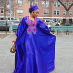 Elegant Embroidered African Abaya Dress – Plus Size Dashiki Boubou for Women | Party & Church Wear