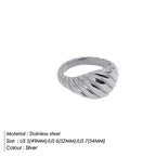316L Stainless Steel Fashion Ring – Durable, Non-Fading Band for Women