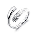 JeeMango Double Circle Stainless Steel Ring for Women – 18K Gold Plated, Waterproof, Trendy Fashion Jewelry