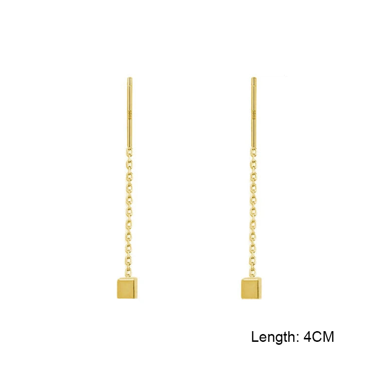 Elegant Pearl Long Tassel Drop Earrings – Fashion Metal Chain Jewelry for Women