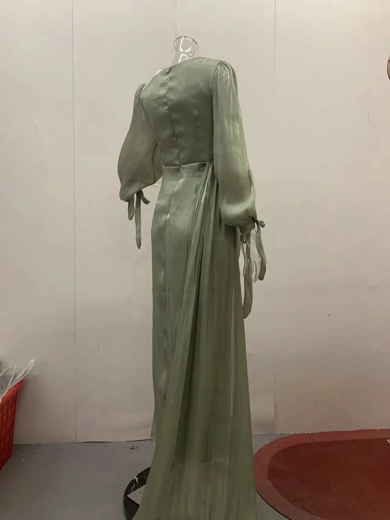 Robe maxi caftan soyeuse et modeste Elariah pour femmes – Abaya musulmane à manches longues, Jalabiya, tenue décontractée et de soirée