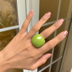 Candy Color Acrylic Geometric Ring for Women – Bold Resin Statement Ring, Lightweight Fashion Party Jewelry